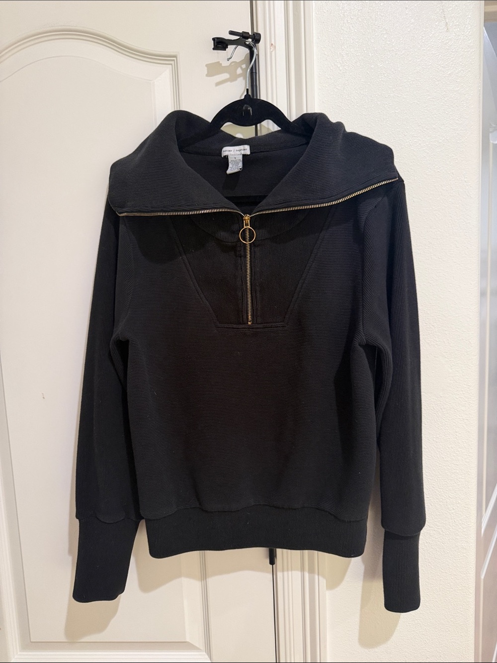 Better together black quarter zip sweater size small